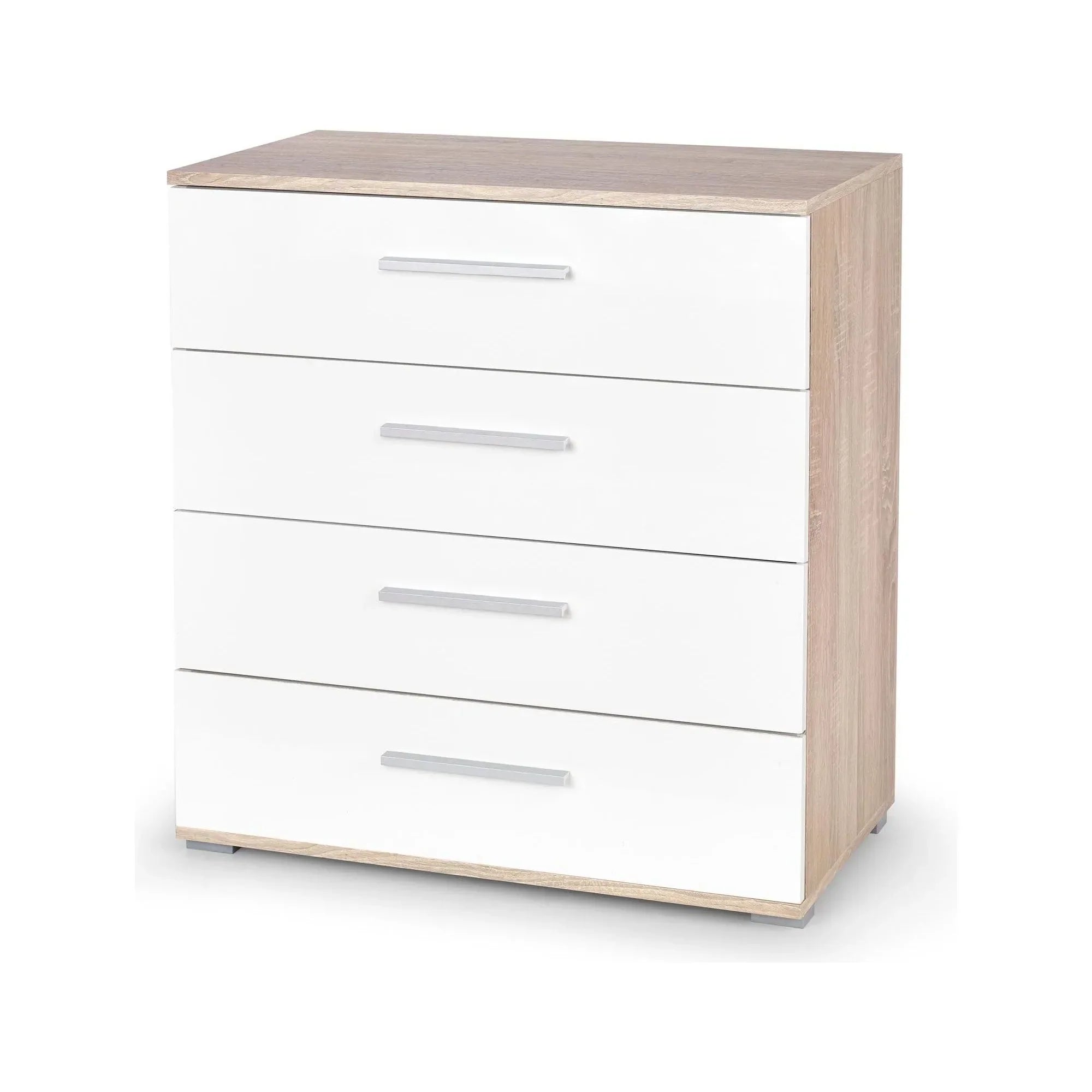 Comoda HOUSTON OCN-37982, alb/stejar sonoma