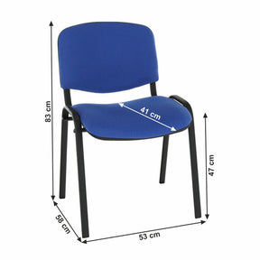 Scaun ISO NEW, albastru/negru, material textil/metal, 53x58x83 cm
