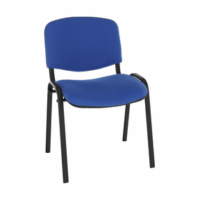Scaun ISO NEW, albastru/negru, material textil/metal, 53x58x83 cm