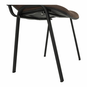 Scaun ISO NEW, maro/negru, stofa clasica/metal, 53x58x83 cm