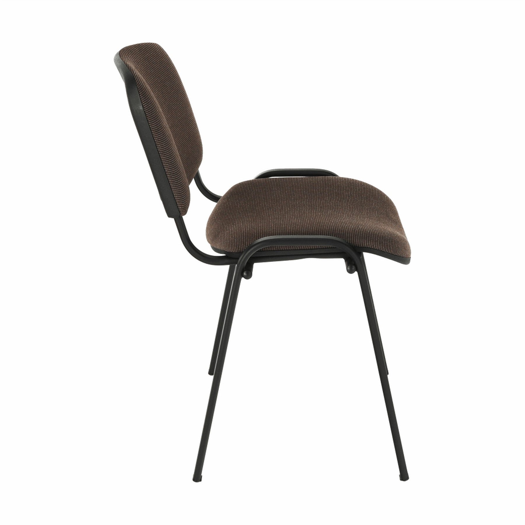 Scaun ISO NEW, maro/negru, stofa clasica/metal, 53x58x83 cm