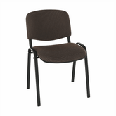Scaun ISO NEW, maro/negru, stofa clasica/metal, 53x58x83 cm