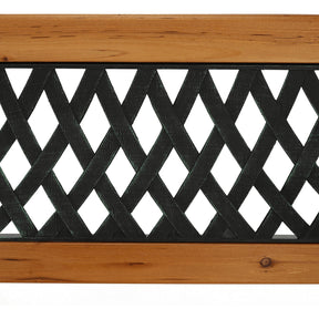 Banca gradina JADARA, metal/lemn, negru//naturala, 126x52x73 cm