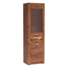 Vitrina living INFINITY I-04, PAL melaminat, frasin deschis, 56x42x192 cm
