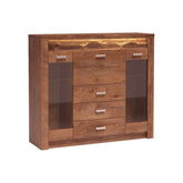 Comoda INFINITY I-08, PAL melaminat, frasin deschis, 137x42x122 cm