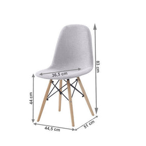 Scaun DARELA NEW, gri deschis/fag/negru, stofa/lemn/metal, 45x51x83 cm
