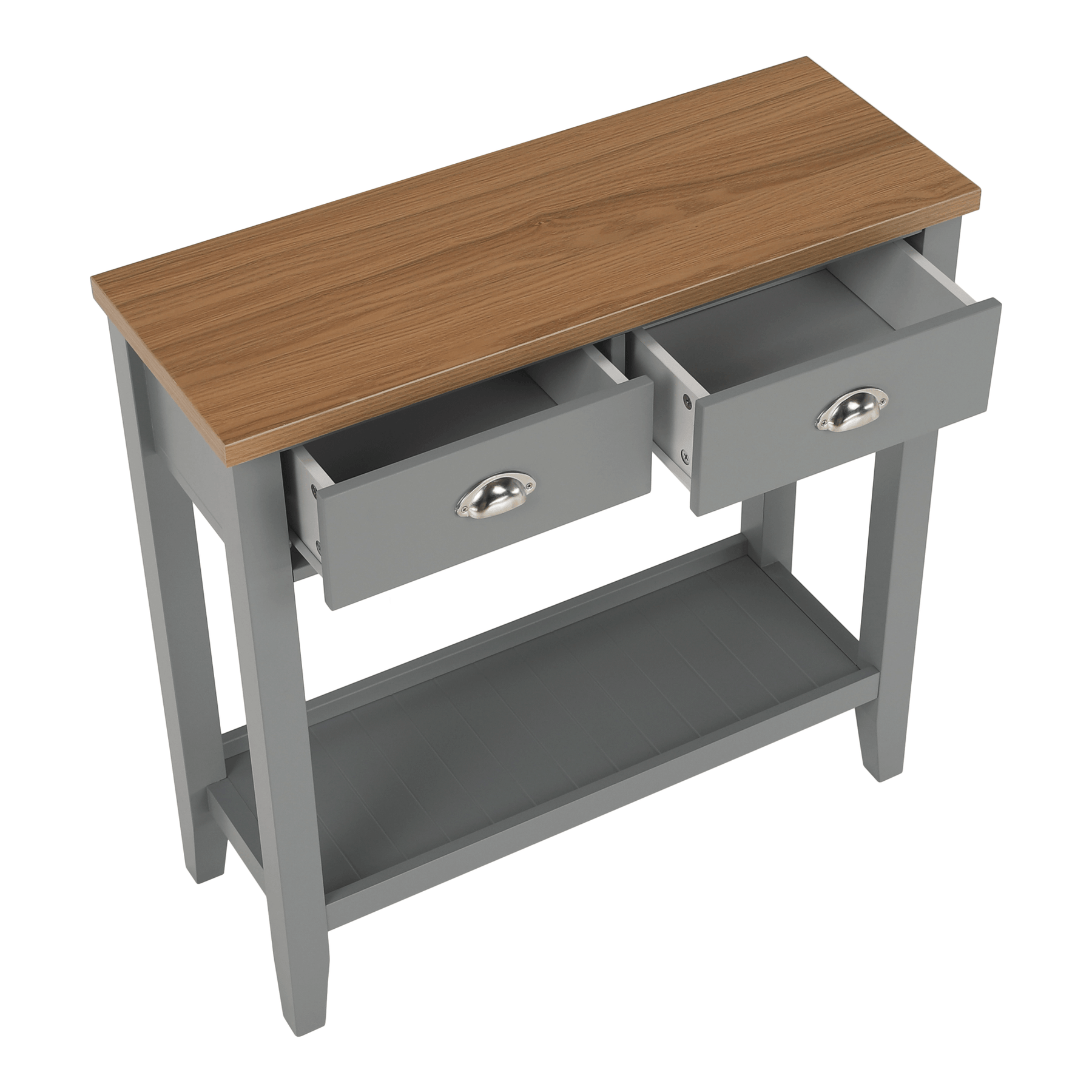 Consola JEREVAN, nuc/gri deschis, 80x30x80 cm