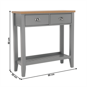 Consola JEREVAN, nuc/gri deschis, 80x30x80 cm