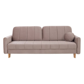 Canapea extensibila LATINA, stofa catifelata bej - Amon 16, 224x95x89 cm