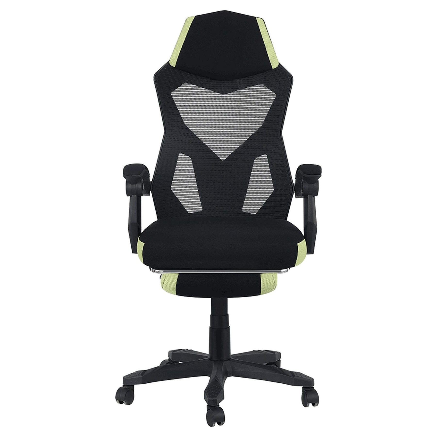 Scaun gaming JORIK NEW, negru/verde, plasa/textil, 60x65x108-118 cm