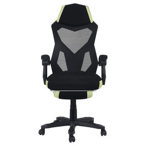 Scaun gaming JORIK NEW, negru/verde, plasa/textil, 60x65x108-118 cm