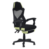 Scaun gaming JORIK NEW, negru/verde, plasa/textil, 60x65x108-118 cm