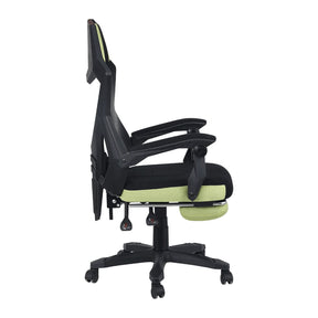 Scaun gaming JORIK NEW, negru/verde, plasa/textil, 60x65x108-118 cm