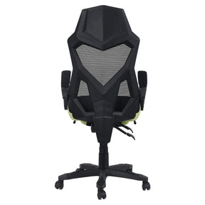 Scaun gaming JORIK NEW, negru/verde, plasa/textil, 60x65x108-118 cm