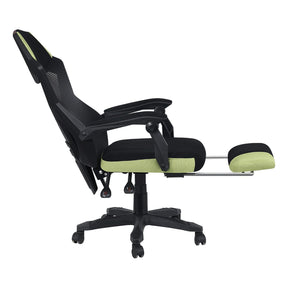 Scaun gaming JORIK NEW, negru/verde, plasa/textil, 60x65x108-118 cm