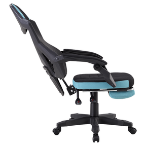 Scaun gaming JORIK NEW, negru/neo menta, plasa/textil, 60x65x108-118 cm