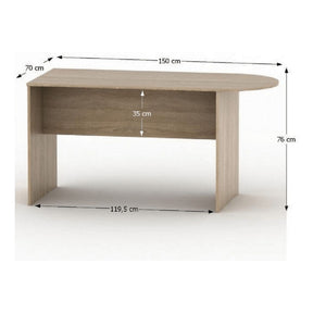 Masa birou TEMPO ASISTENT NEW 022, cu extensie laterală, PAL melaminat, stejar sonoma, 150x76x70 cm