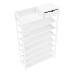 Pantofar KATLEY, alb, bambus, 70x25x117 cm