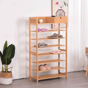 Pantofar KATLEY, bambus natural, 70x25x117 cm