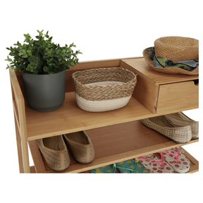 Pantofar KATLEY, bambus natural, 70x25x117 cm