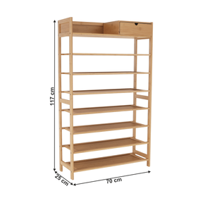 Pantofar KATLEY, bambus natural, 70x25x117 cm