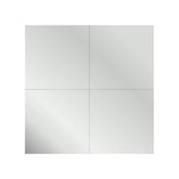 Set 4 oglinzi QUANTRO, argintiu, 30x30 cm