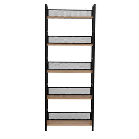 Etajera KELER TIP 2, negru/stejar, metal/DTD laminat, 60x28x154 cm
