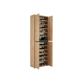 Pantofar LIV, stejar artisan/gri antracit, PAL laminat, 70x34x210 cm