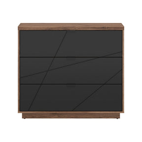 Comoda FORN, nuc/negru mat, PAL, 106x42.5x93 cm