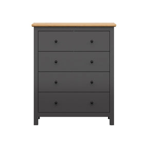 Comoda HESEN, gri grafit/stejar artizanal, PAL, 101x44x120 cm