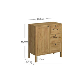 Comoda KLARK, stejar auriu, PAL/MDF, 81x42x87 cm