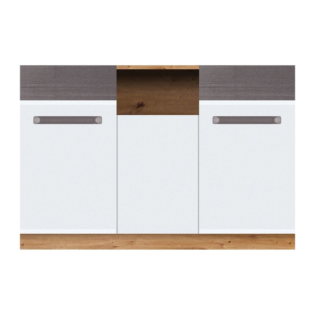 Comoda Martin, gri/alb, PAL, 135x90x43 cm