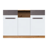 Comoda Martin, gri/alb, PAL, 135x90x43 cm