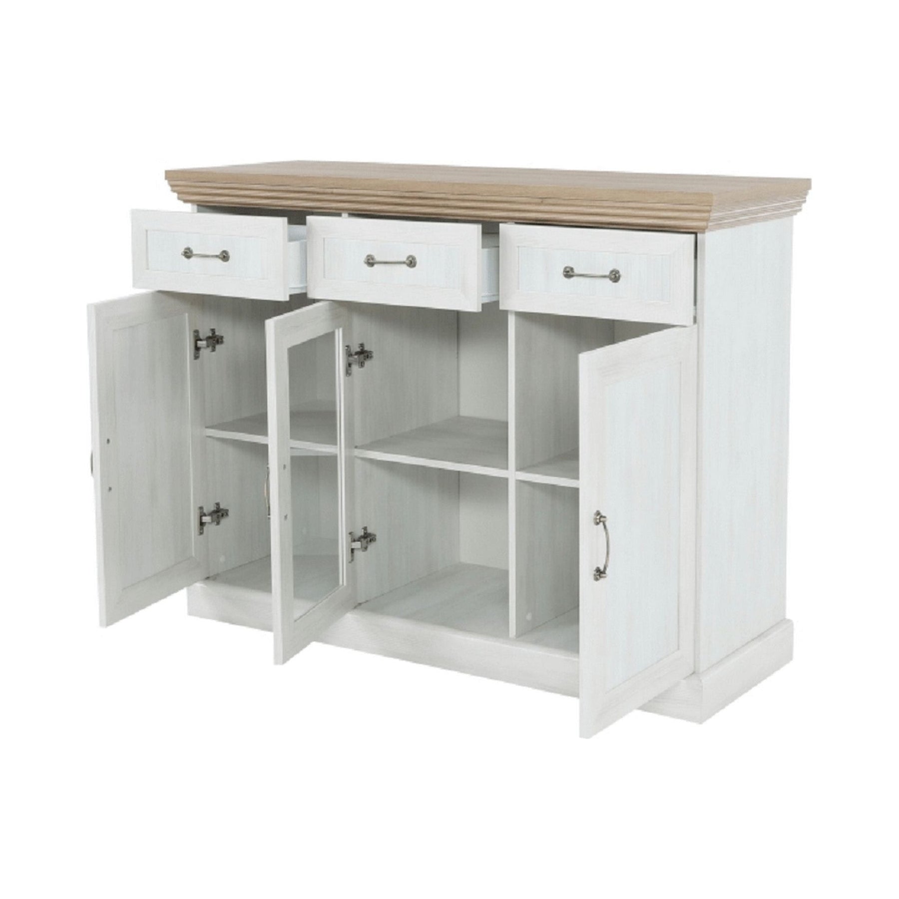 Comoda ROYAL K1S, PAL, pin nordic/stejar salbatic, 127x46X98 cm