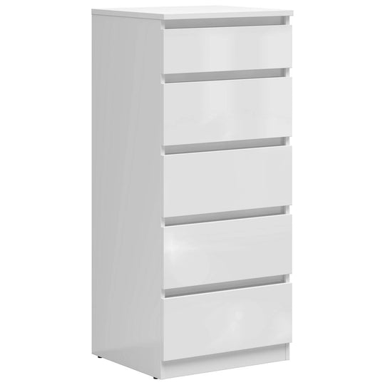 Comoda TETRIX, alb lucios, PAL, 50x45x115 cm