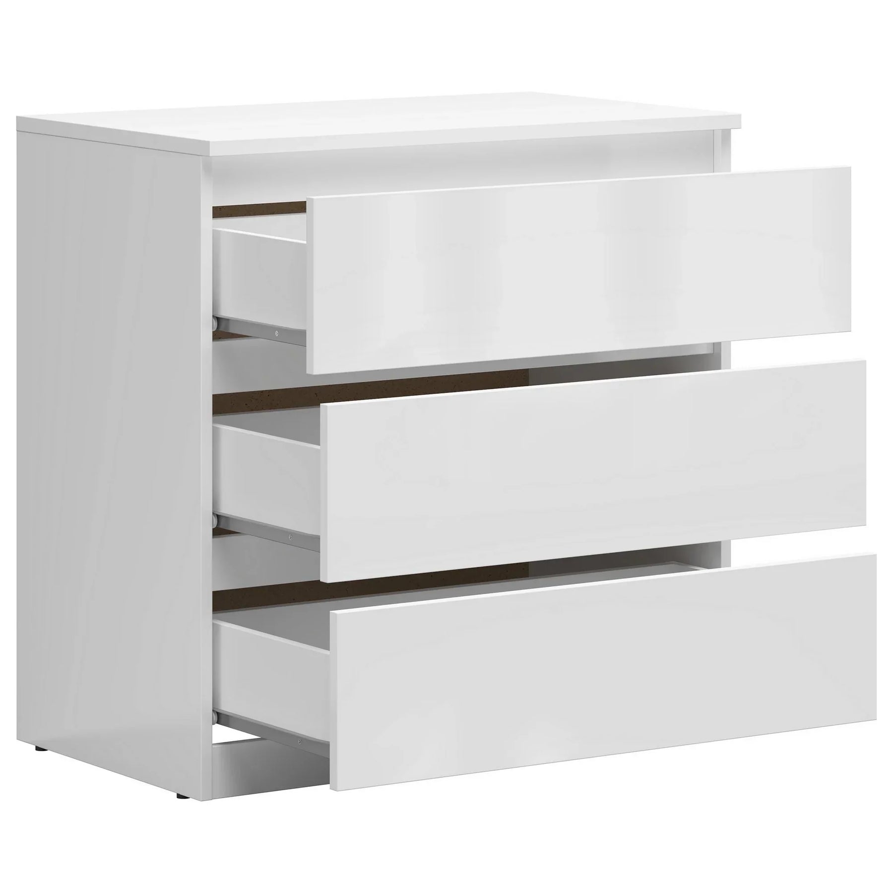 Comoda TETRIX, alb lucios, PAL laminat, 75x45x76 cm