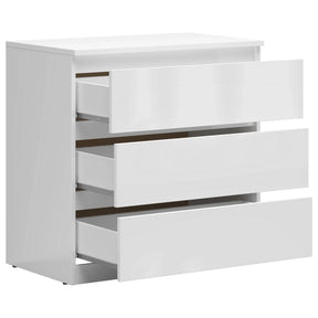 Comoda TETRIX, alb lucios, PAL laminat, 75x45x76 cm