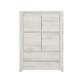 Comoda ANGEL TIP 33, 4 usi si 2 sertare, alb craft, PAL melaminat, 84x116,3x40,2 cm