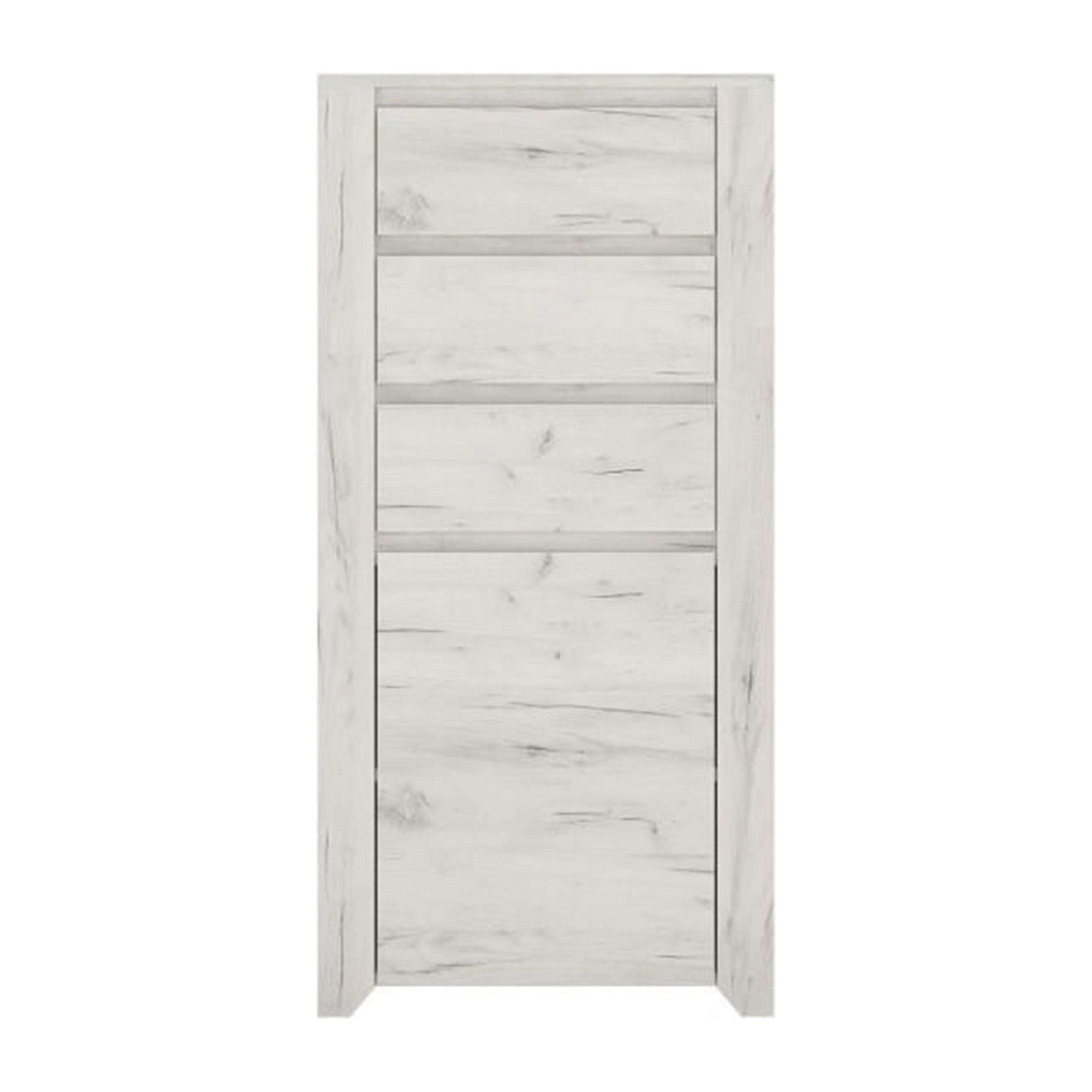 Comoda ANGEL TIP 35, o usa si 3 sertare, alb craft, PAL melaminat, 56x116,3x40,2 cm