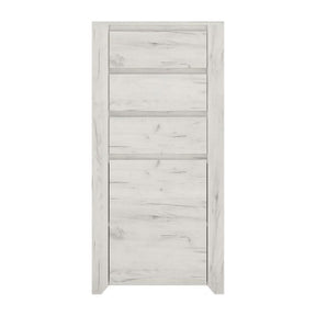 Comoda ANGEL TIP 35, o usa si 3 sertare, alb craft, PAL melaminat, 56x116,3x40,2 cm