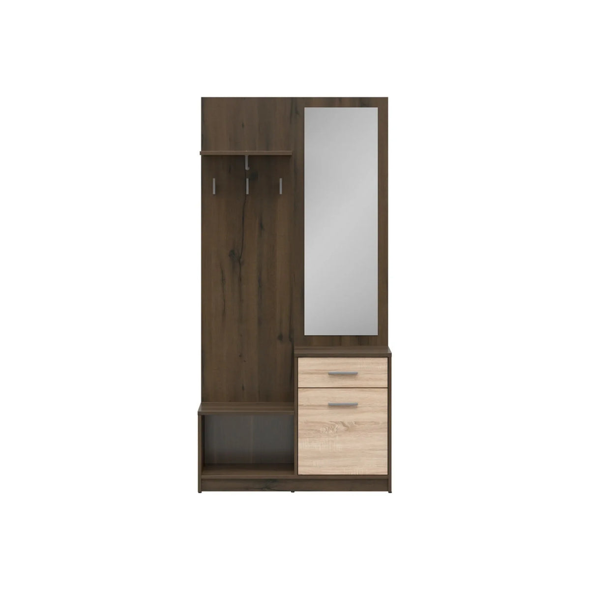 Mobilier hol NEPO PLUS, stejar nobil/stejar sonoma, PAL laminat, 90x31x186 cm