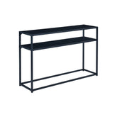 Consola SYMPHONY C, neagra, PAL/metal, 110x30x70 cm