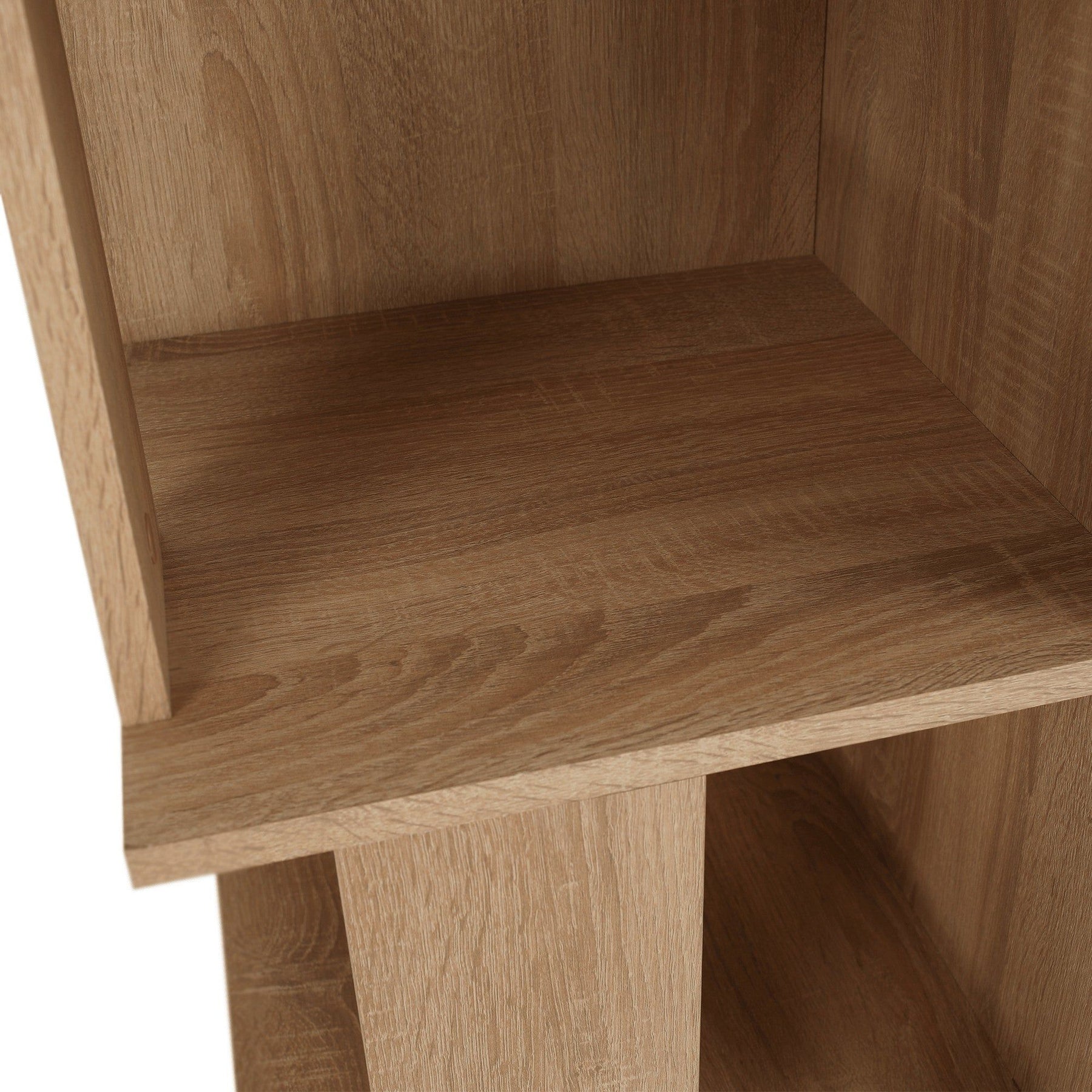Biblioteca de colt KORIND, stejar sonoma, DTD laminat, 38x38x186.2 cm