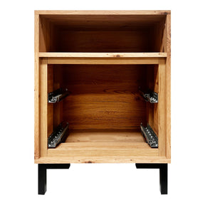 Noptiera PARII PA14, stejar artisan/roz, PAL laminat, 50x37x68 cm