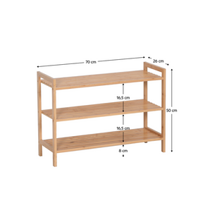 Pantofar KRENO, bambus lacuit, lemn, 70x26x50 cm