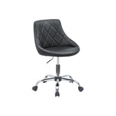 Scaun birou MAJOR, negru, piele ecologica/metal, 55x56x78/90 cm