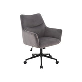Scaun birou MALAGA, gri, stofa catifelata/plastic, 64x68x90/98 cm