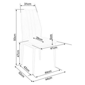 Scaun ATOM, stofa catifelata neagra/negru mat, 44x39x93 cm