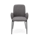 Scaun K477, gri/negru, stofa/metal, 58x58x89 cm