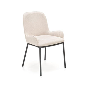 Scaun K481, alb/negru, stofa clasica/metal, 54x60x83 cm